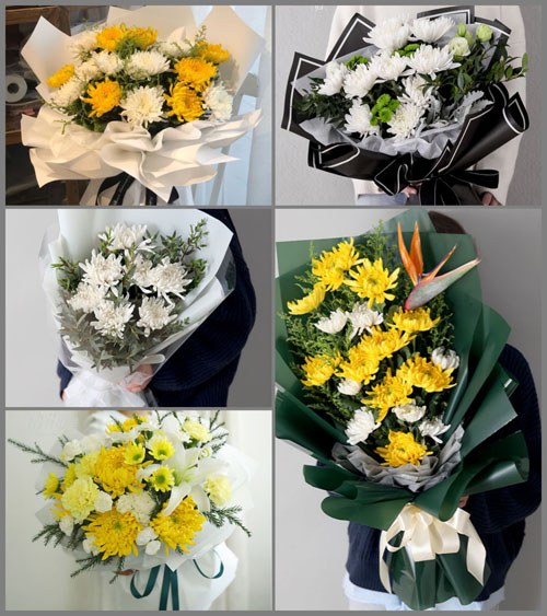 山东莱芜莱城区苗山镇田家楼村白事花束代送